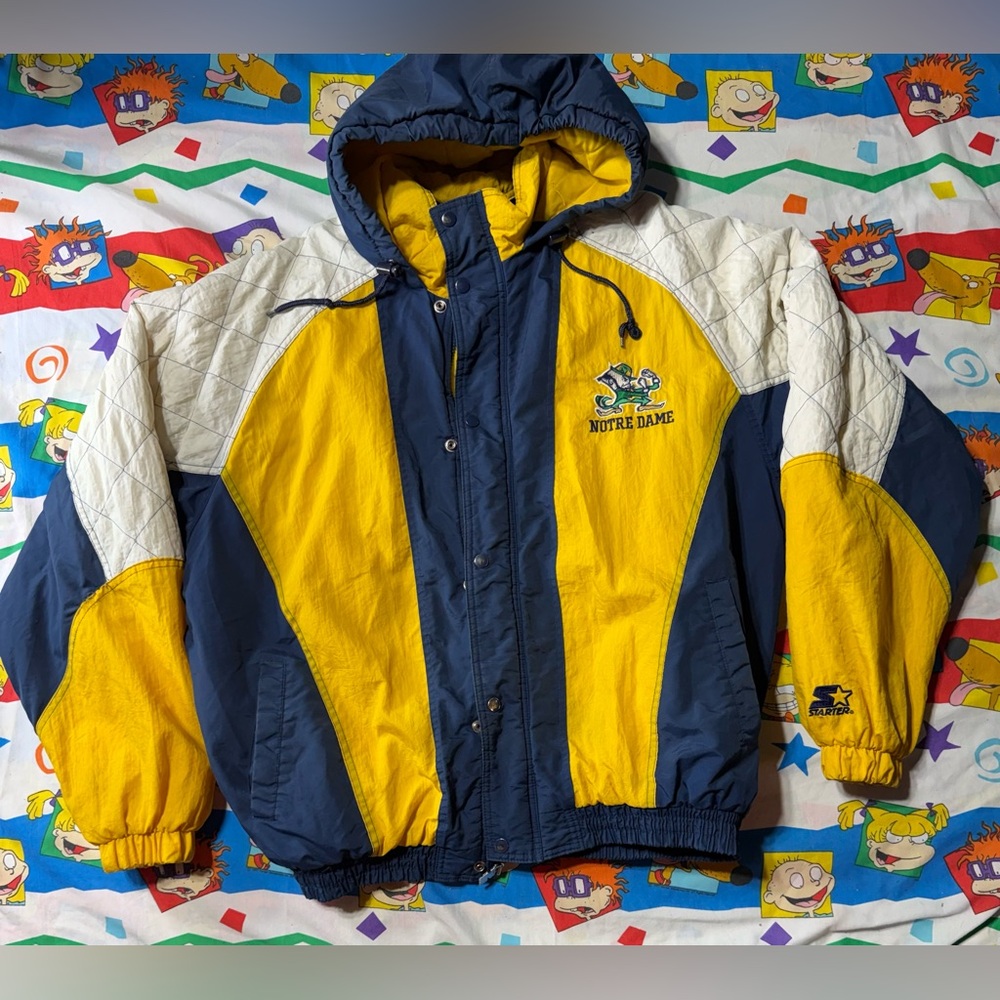 Vintage 90s Starter Norte Dame Fighting Irish Men’s XL Puffer Jacket